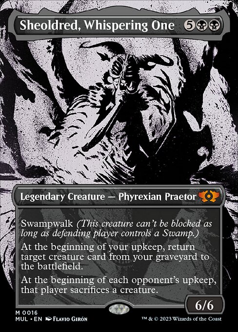 Sheoldred, Whispering One [Borderless Showcase Foil]