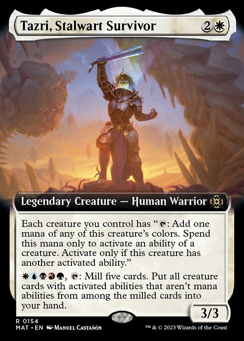 Tazri, Stalwart Survivor [Extended Artwork Foil]