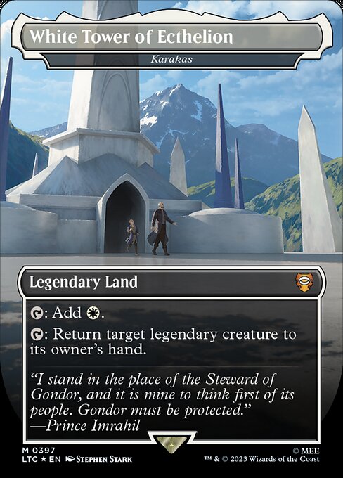 White Tower of Ecthelion (Karakas) [Borderless Surge Foil]