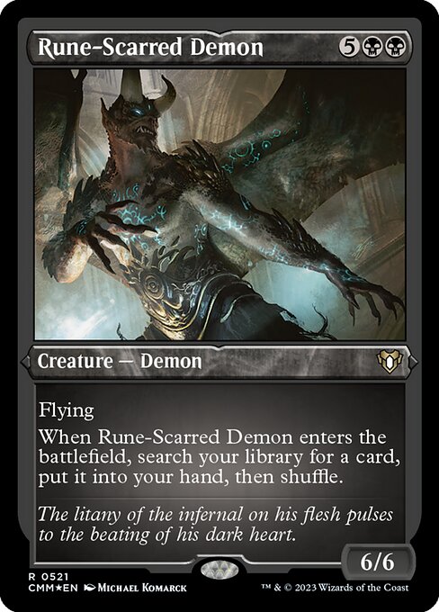 Rune-Scarred Demon [Etched Foil]
