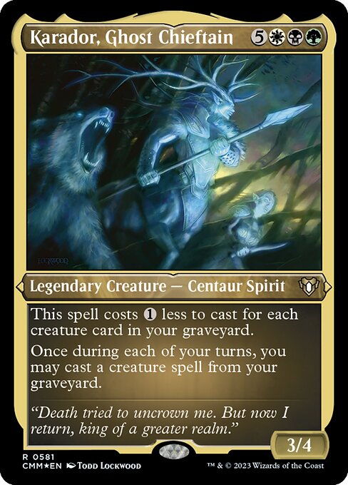 Karador, Ghost Chieftain [Etched Foil]