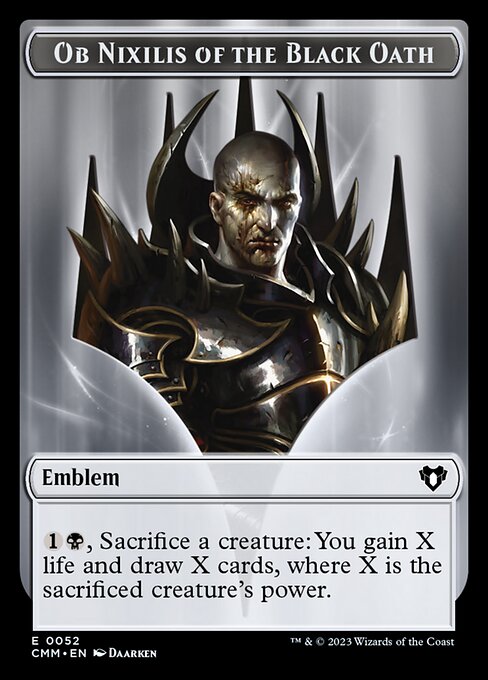 Ob Nixilis of the Black Oath Emblem Token TCMM