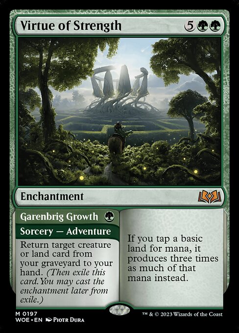Virtue of Strength // Garenbrig Growth [Foil]