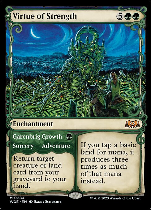 Virtue of Strength // Garenbrig Growth [Showcase Foil]
