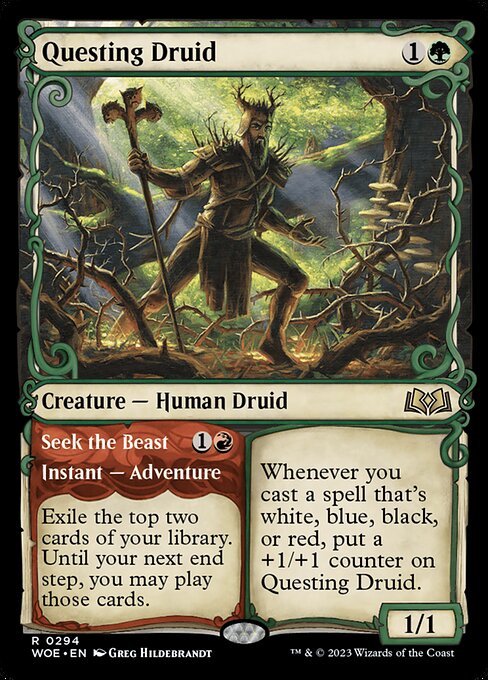Questing Druid // Seek the Beast [Showcase Foil]