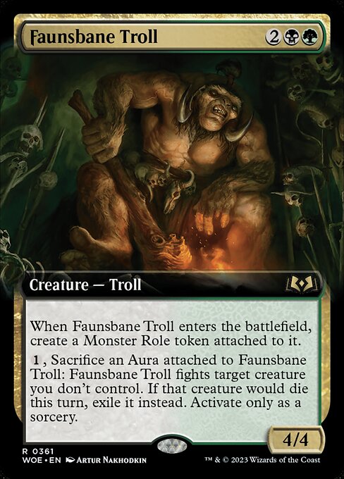 Faunsbane Troll [Extended Artwork Foil]