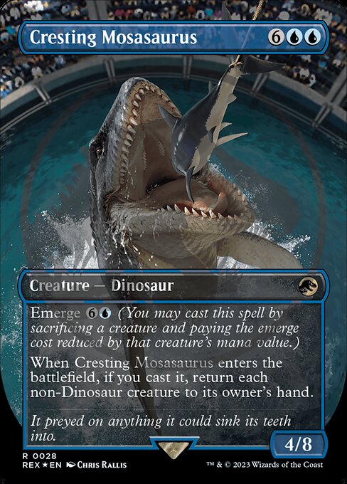Cresting Mosasaurus [Borderless Foil]