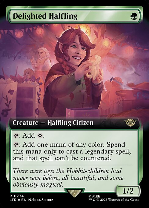 Delighted Halfling [Extended Surge Foil]