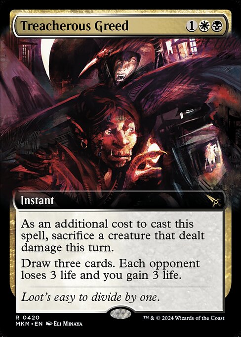 Treacherous Greed [Extended Artwork Foil]